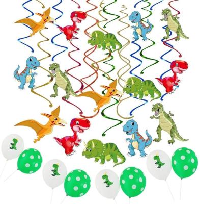 China Birthday party Dinosaur Party Supplies Dinosaur Hanging Swirl Fossil Jurassic T-REX Party Decorations Dinosaur Birthday Party for sale