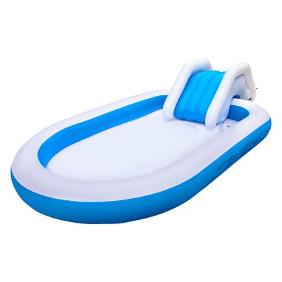 China YUNDA brand environmental factory supplying hot new style blue and white color child and adult water pool game wholesale slide for sale