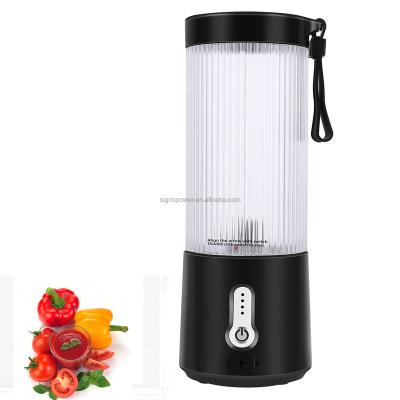 China 450ml Mini Electric Automatic Usb Charge Car Fruit Juicer High Power Rechargeable Portable Blender for sale