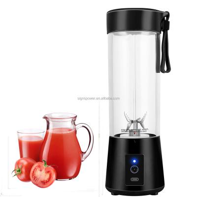 China USB Rechargeable 6 Blades Juicer Cup Machine Home Car Blender Machines Rechargeable Fruit Juice Portable Blenders for sale