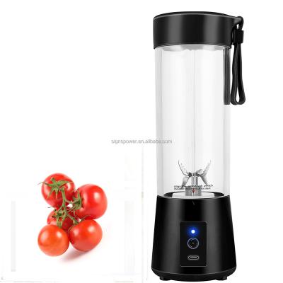 China Mini Blender 400ML USB Portable Rechargeable Smoothie Cup Car Blender Electric Blenders and Juicers for sale