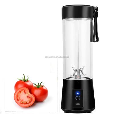 China USB Personal Car Rechargeable Portable Electric Blender Fruit Smoothie Six Blades Juicer Handheld Cup For Gift for sale