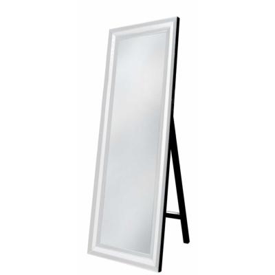 China Art Decor Home Decorative White Glass Mirrored Modern Standing Mirror Dressing Design Large Floor Mirrors For Home Bedroom for sale