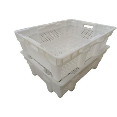 China Plastic Mesh Seafood Basket Manufacturers Stackable Mesh Crates for sale