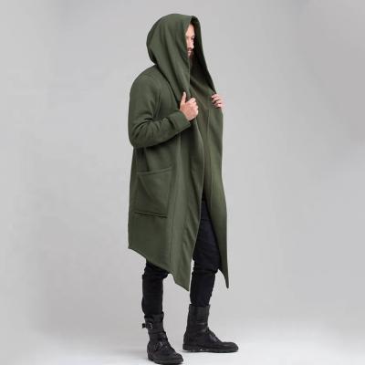 China new design fashion Anti-wrinkle long coat for men's cardigan sweater coat men's Hoodies anorak for men for sale