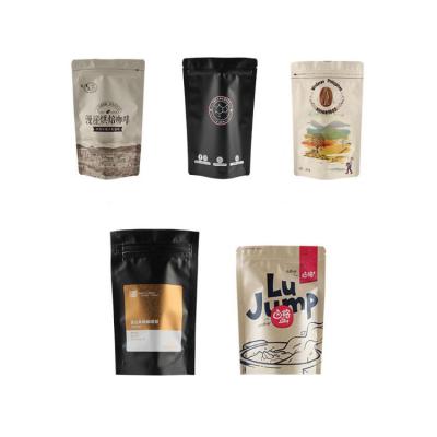 China Shock Resistance Food Grade PE Kraftpaper Film Coffee Stand Up Pouch Transparent Digital Printing Tea Bag for sale