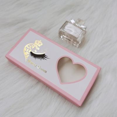 China Full Crisscross Stripe Lashes Heart Shaped Cute Soft Tanning Mink Eyelash Pink Packaging Box Lashes Custom Boxes for sale