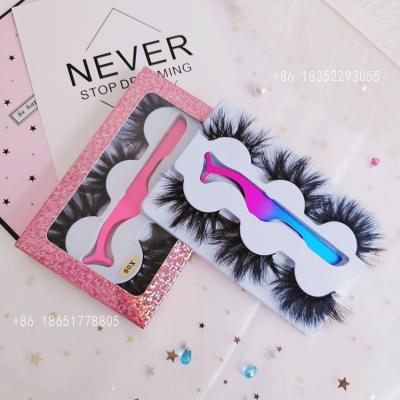 China Thick/Long/Fluffy/Multilayer/Comfortable Bqueen Mink Eyelash 100% Wholesale 25mm Long Mink Lashes Dramatic 3D Mink Eyelashes With Custom Seller Logo Box Cases for sale