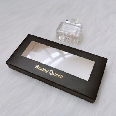 China Premium Black Rectangular Crisscross Eyelashes Box With Gold Logo Private Label Lashes Box Custom Eyelash Cases for sale