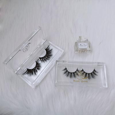 China Custom Wholesale Empty Clear Acrylic Crisscross Private Label Box Packaging For Mink Lashes for sale