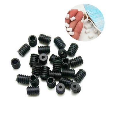 China Cheap Price Adjustable 10000pcs Packed In 1 Bag Black White Elastic Rope Stopper Earloop AdjustingMaskes Buckle Adjuster Plastic Stopper for sale