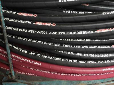 China China Factory SAE100R6 Synthetic Rubber Fiber Braided Oil Hose R3 High Pressure Rubber Hydraulic Hose Hydraulica De Goma Manguera for sale