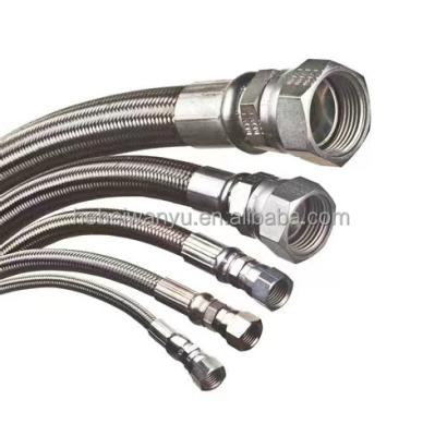 China Petroleum 304 Stainless Steel Braided Hose With 316 Braided Ends JIC Male Swivel NPT Hose End for sale