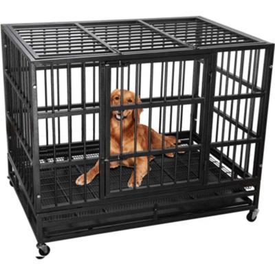 China Breathable Wholesale High Quality Multiple Sizes Foldable Large Metal Dog Cage for sale