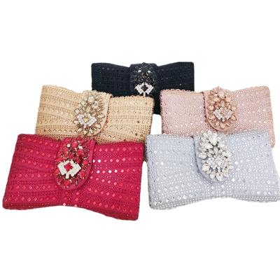 China New Fashion Chaliwini Bow Tie Women Wedding Colorful Champagne Silver Clutch Evening Bags Bridal Handbags Party Dinner Diamond Purse for sale