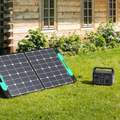 China Wireless Charging Inverter 300w Portable Solar Power Generator With Foldable 100w Solar Panel for sale