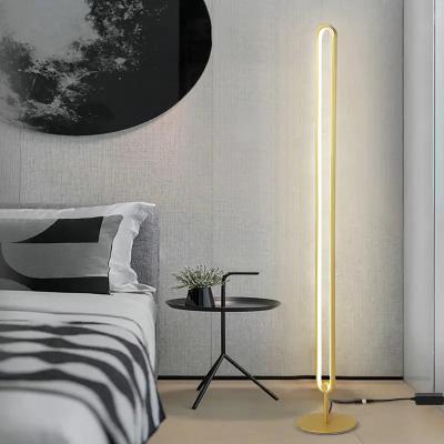 China Modern Living Room Bedroom Corner RGB Floor Smart Colorful Graffiti Lights U Shaped Floor Lamp for sale