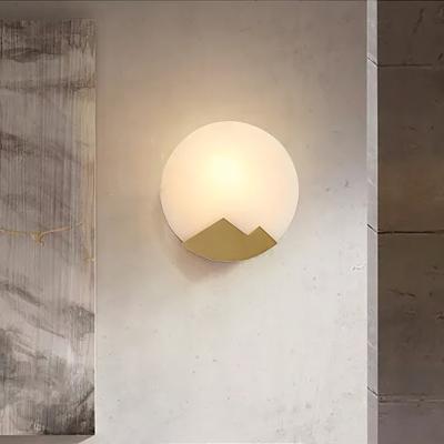 China New modern Nordic simple Chinese style iron marble wall lamp living room bedroom bedside hotel background wall hallway wall lamp for sale