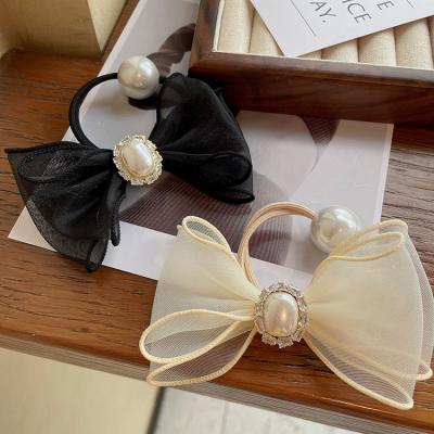 China Thin Nylon Stretch Hairband High Elastic Bow Headband For Newborn Babies Hair Accessories Headband for sale