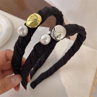 China Wholesale New Style Non-Slip Hairband Fabric Designer Headband Elegant Decorative Luxury Headwear For Women for sale