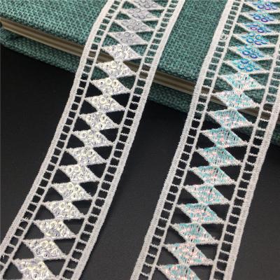 China Water Soluble Hot Selling Wedding Apparel Garment Processing Accessories Lace Embroidery Fabrics Lace for sale