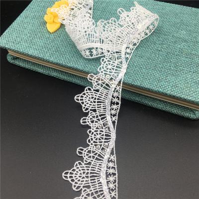 China Factory sale hot fashion water soluble sequins beaded polyester lace chemise lace bridal home textile lace for sale