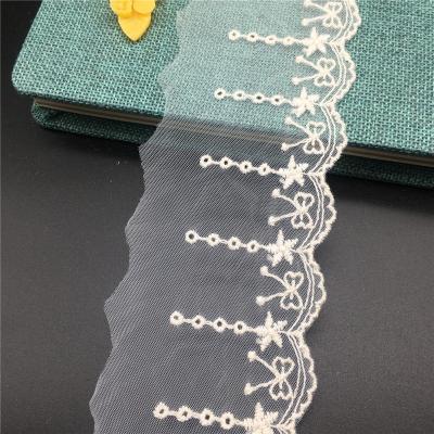 China Factory Hot-selling Water Soluble Fashion Cotton Mesh Embroidery Lace Shirts Lace Home Textile Lace for sale