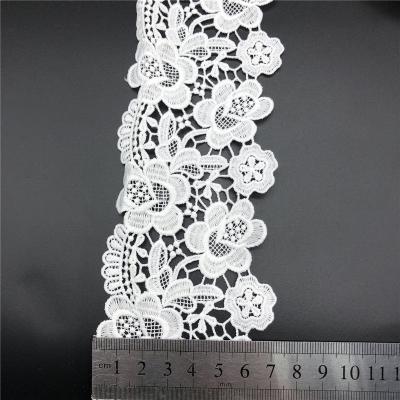 China Factory Fashion Polyester Lace Hot-selling Shirts Water Soluble Lace Home Textile Lace for sale