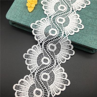 China Factory Fashion Polyester Lace Hot-selling Shirts Water Soluble Lace Home Textile Lace for sale