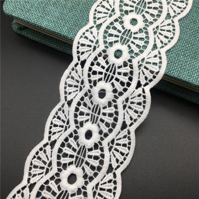 China Factory Fashion Polyester Lace Hot-selling Shirts Water Soluble Lace Home Textile Lace for sale