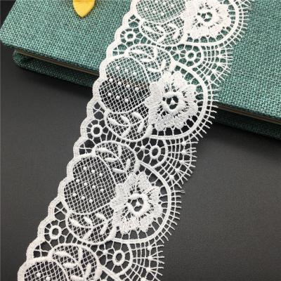 China Hot-selling water-soluble factory fashion polyester lace shirts lace affectionate heart home textile lace for sale