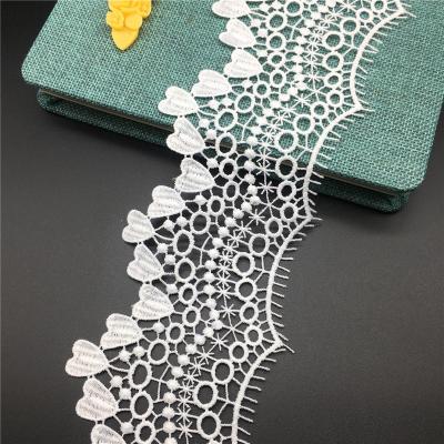 China Hot-selling water soluble factory fashion polyester lace shirts lace home textile embroidered lace fabric for sale