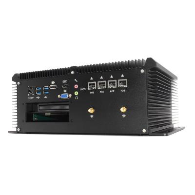 China LAN POE 6 COM DB9 COM DB9 Core i7 7920HQ Fanless Computer Mini PC 4 Industrial Graphics 630 for sale