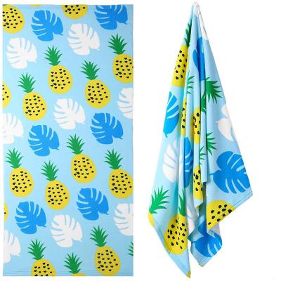 China Popular Absorbent Free Hot Selling Soft Beach Towel Safe For Children Sand for sale