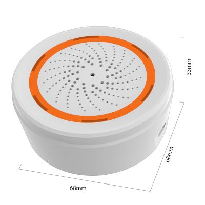 China Tuya Wifi Smart Wireless Smart Home Siren USB Sound Light Door Alarm Remote Control Alarm App HM-AB02B for sale