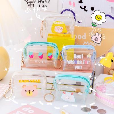 China New Arrival Fashion Zipper Women's Small Picture Transparent PVC Coin Purse Cute Gold Custom Coin Purse for sale