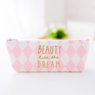 China Cartoon picture printing lovely cute school girl pencil case custom your own logo cavans fabric materials for sale