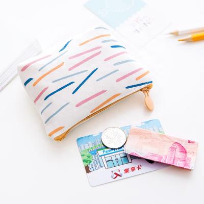 China New Fashion Lady Canvas Coin Purse Korean Style Trend Card Holder Coin Bag and Cash Holder Mini for sale