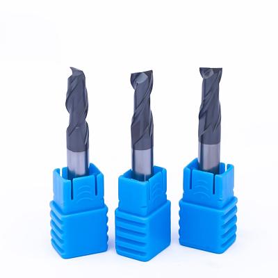 China Endmill Cutter 2 Flute Side Face Milling Cutter High Quality HRC65 Nano Blue Coated Ball Nose End Mill for sale