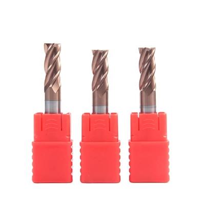 China CNC Process Made In China HRC55 Carbide 4 Flute Square End Mill for sale