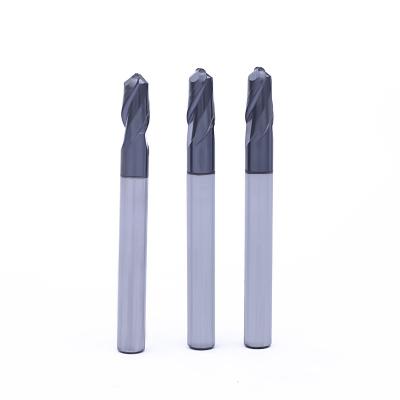 China Hot Sales MTS Tungsten Tungsten Solid Carbide HRC45 2 Flute Ball Nose End Mill Cutting Tools CNC Milling Cutter for sale