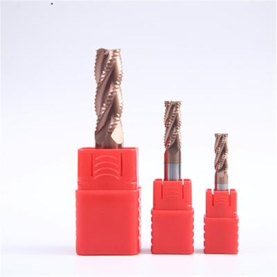 China cnc machining carbide endmill mill cutter 55 hrc 4 flute rough end mill for steel for sale