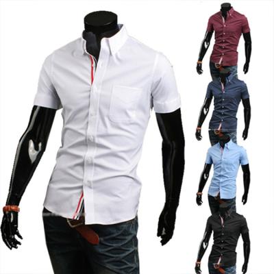 China Wholesale Men Summer Anti-wrinkle Fashion Cotton Shorts Casual Sleeve Shirt for sale