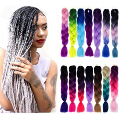 China Biumart Fashionable Two Tone Synthetic Braiding Hair Made Of Synthetic Fiber Hair Jumbo Braids For Woman for sale