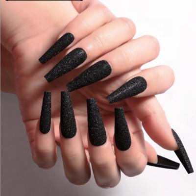 China Biumart French 2021 New Design Ballerina Long Flat Coffin Nail Tips Long Box Long Packaging Nails for sale