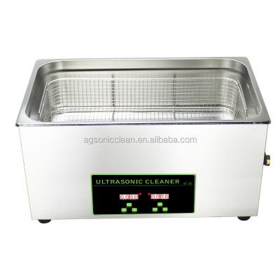 China 500w Outdoor Ultrasonic Cleaning Equipment Heater With Basket 30L Ultrasonic Cleaner For Metal Cleaning for sale