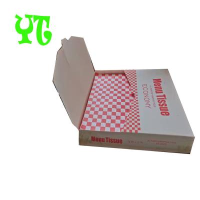 China Custom Checkered Paper Specialty 12x12 Grease Coated Offset Print Sandwich Hamburg Fried Chicken Deli Food Wrapping Uncoated Paper for sale