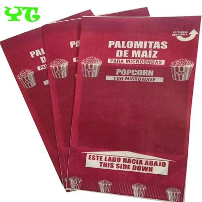 China Biodegradable South American Market Microwave Popcorn Disposable Packaging Paper Bags / Custom Logo Printing Microwave Popcorn Bag for sale