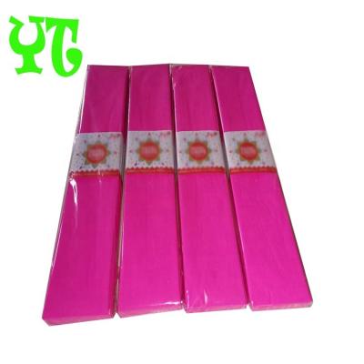 China Florist Wholesale Flame Retardant Cheap Crepe Color Bun Decoration Party Wrapping Paper for sale