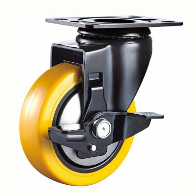 China SWIVEL Universal Mute Casters Wheels PU Roller Skate Wheels Furniture Office Chair Caster Lightweight Transparent Wheel for sale